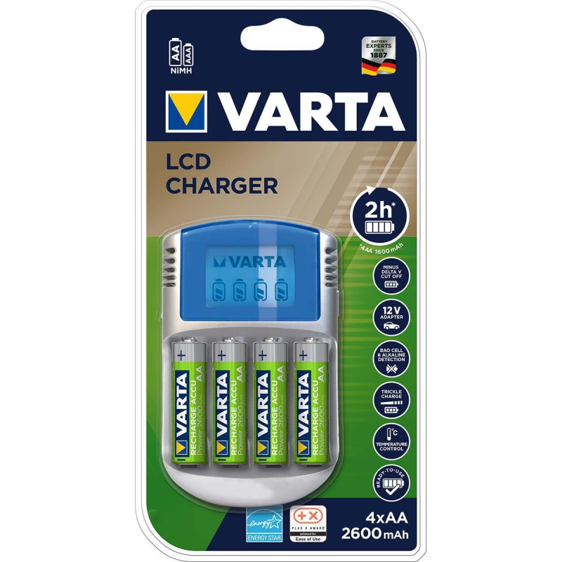 VARTA POWERLCD AA AAA NiMH Akku Ladegerät 4x AAHR6 2600 VARTA POWERLCD AA AAA NiMH Akku Ladegerät 4x AAHR6 2600