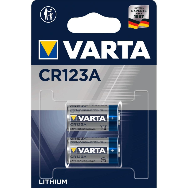 VARTA CR123A 2 Lithium Batterie CR123A 3 V 2 Blister [N CR123A 2fach Ladegerät inklus Akku günstig kaufen | Akkushop
