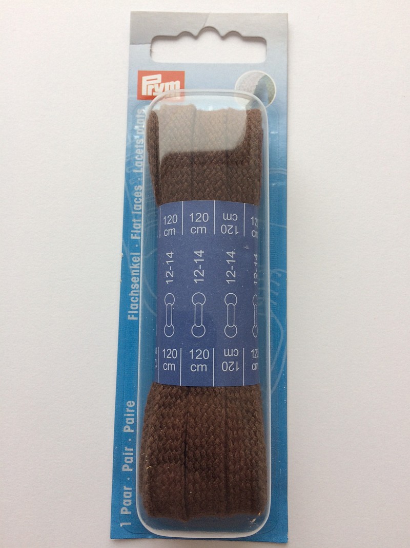 P/SB Schuhband flach 8mm/120cm braun Prym 974 731