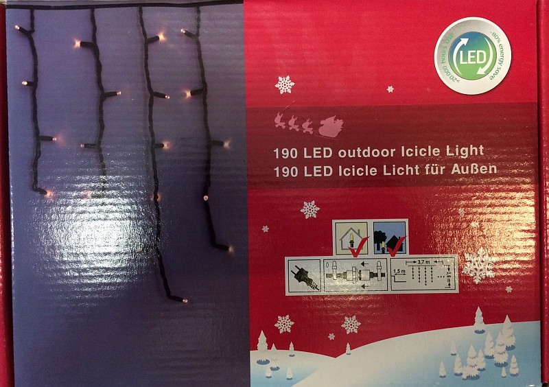 Weihnachtsbeleuchtung 190 LED Icicle Licht für außen