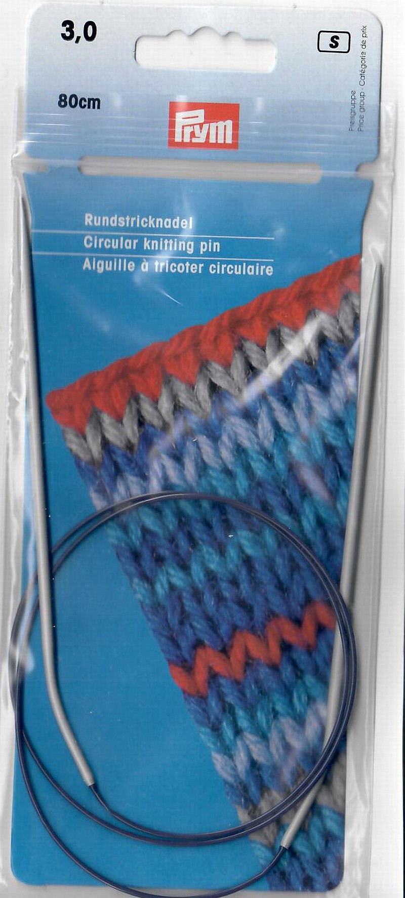 Rundstricknadel PRYM grau/80cm 3,0