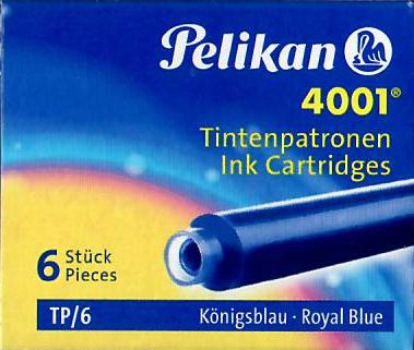 Füllerpatronen (Tintenpatronen) Pelikan 4001 TP/6 - Inhalt: 6Stk