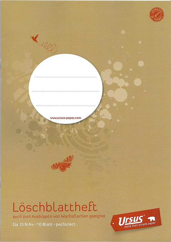 Löschblattheft A4 10 Blatt perforiert