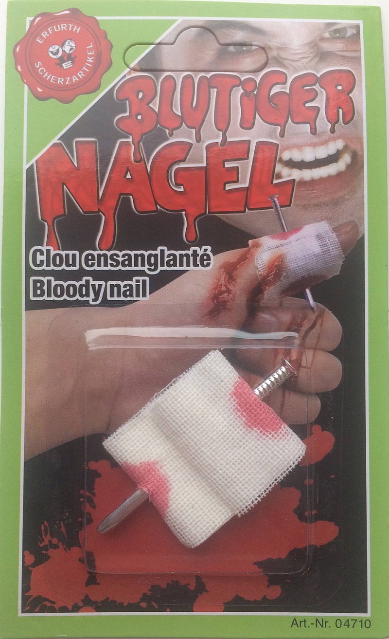 Scherzartikel Blutnagel
