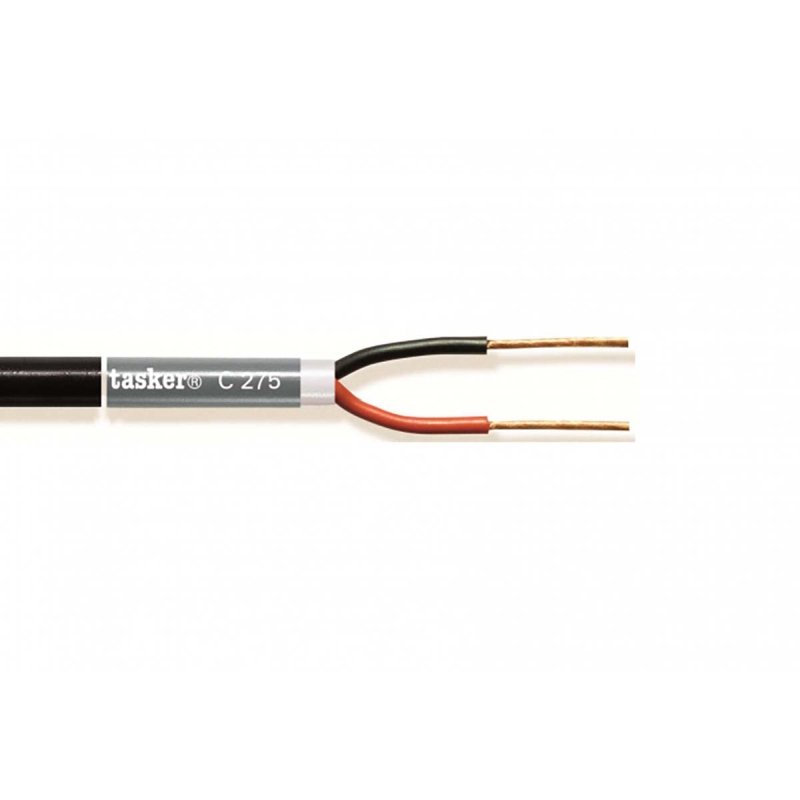 TASR-C275-BLK Lautsprecherkabel auf Rolle 2x 1.50 mm² 100 m Schw