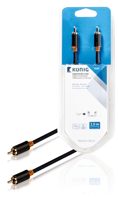KNA24170E20 Digital-Audio-Kabel RCA male - RCA male 2.00 m Anthr