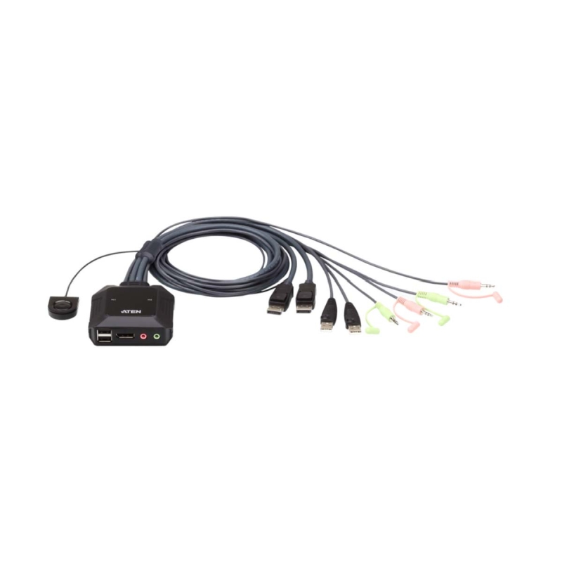 CS22DP-AT 2-Port USB DisplayPort Kabel KVM Switch mit Remote-Por