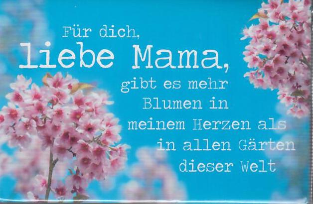 Magnet Photo-Design mit liebevoller Botschaft "liebe Mama", 8x5,