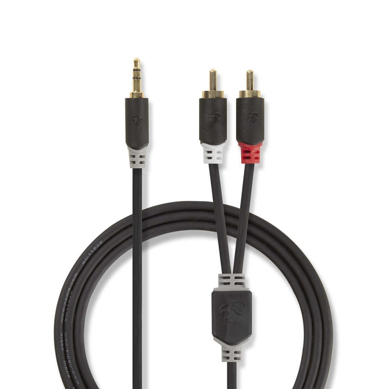 CABW22200AT20 Stereo-Audiokabel | 3.5 mm Stecker | 2x RCA Stecke