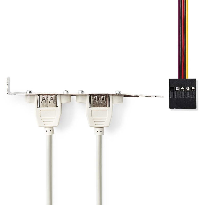 CCGP74800GY05 USB-Adapter | USB 2.0 | 2x USB-A | 8-Pin Weiblich