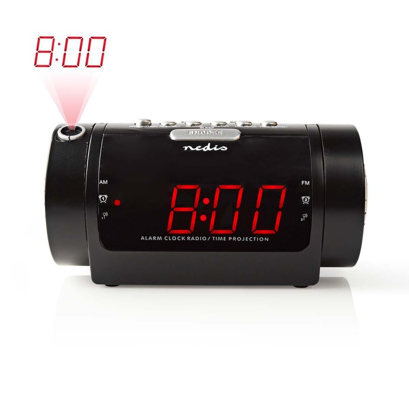 CLAR005BK Digital-Wecker-Radio | LED-Anzeige | Zeitprojektion |