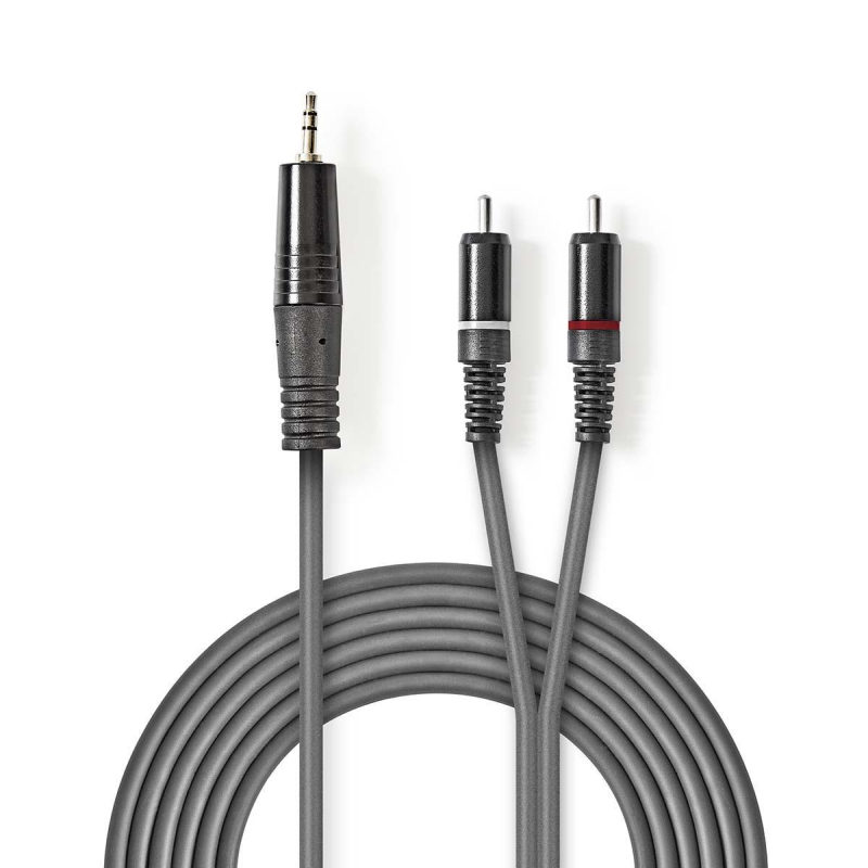 COTH22200GY15 Stereo-Audiokabel | 3.5 mm Stecker | 2x RCA Stecke