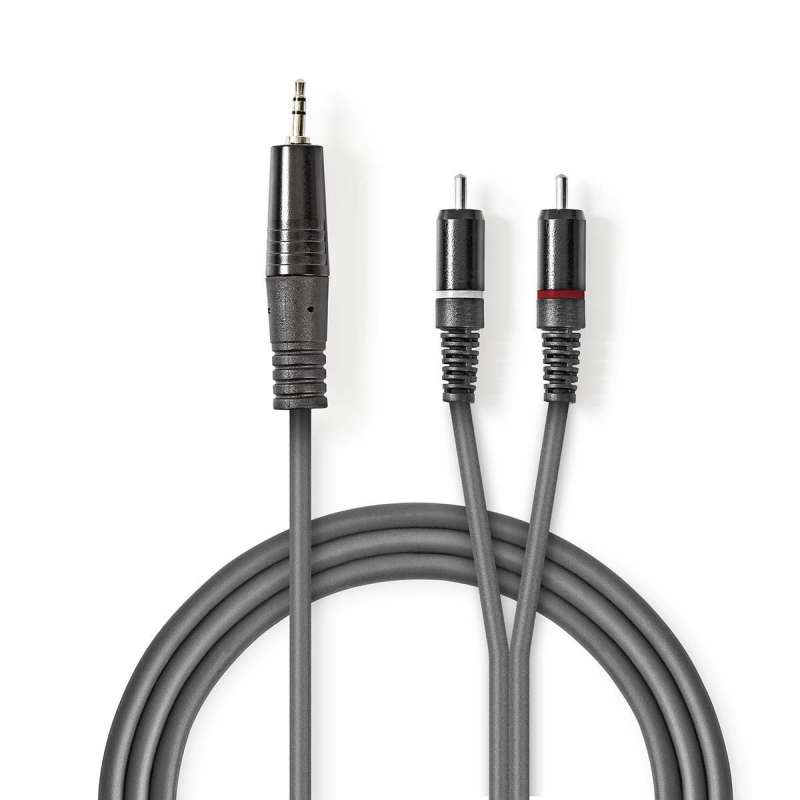 COTH22200GY30 Stereo-Audiokabel | 3.5 mm Stecker | 2x RCA Stecke