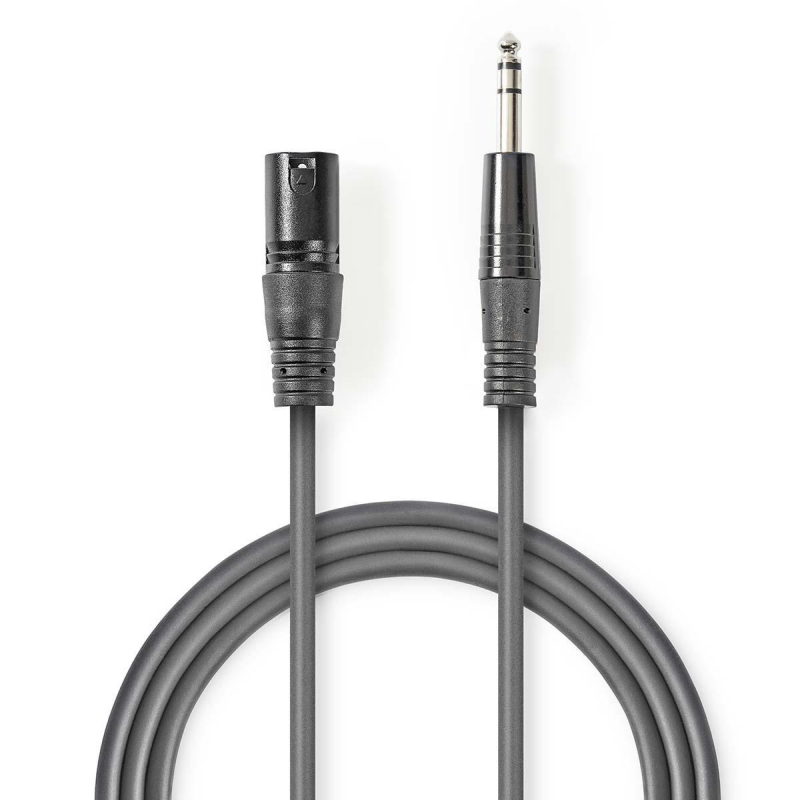 COTH15100GY15 Balanced Audio-Kabel | XLR 3-Pin Stecker | 6.35 mm