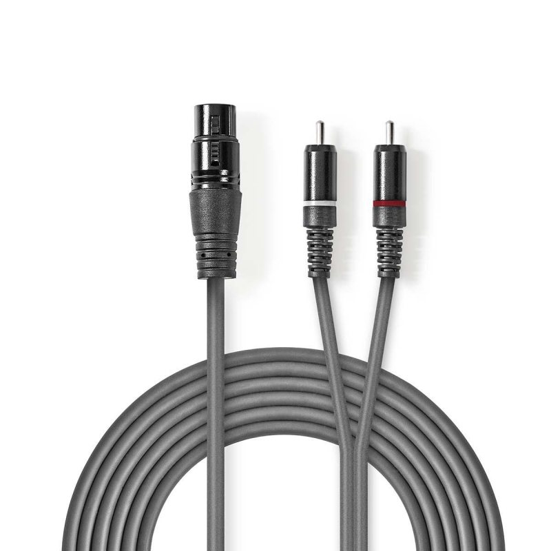 COTH15220GY15 Balanced Audio-Kabel | XLR 3-Pin Buchse | 2x RCA S