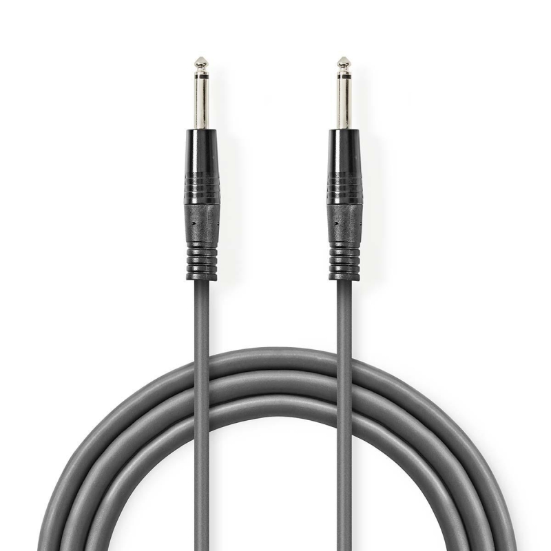 COTG23050GY100 Mono-Audiokabel | 6.35 mm Stecker | 6.35 mm Steck