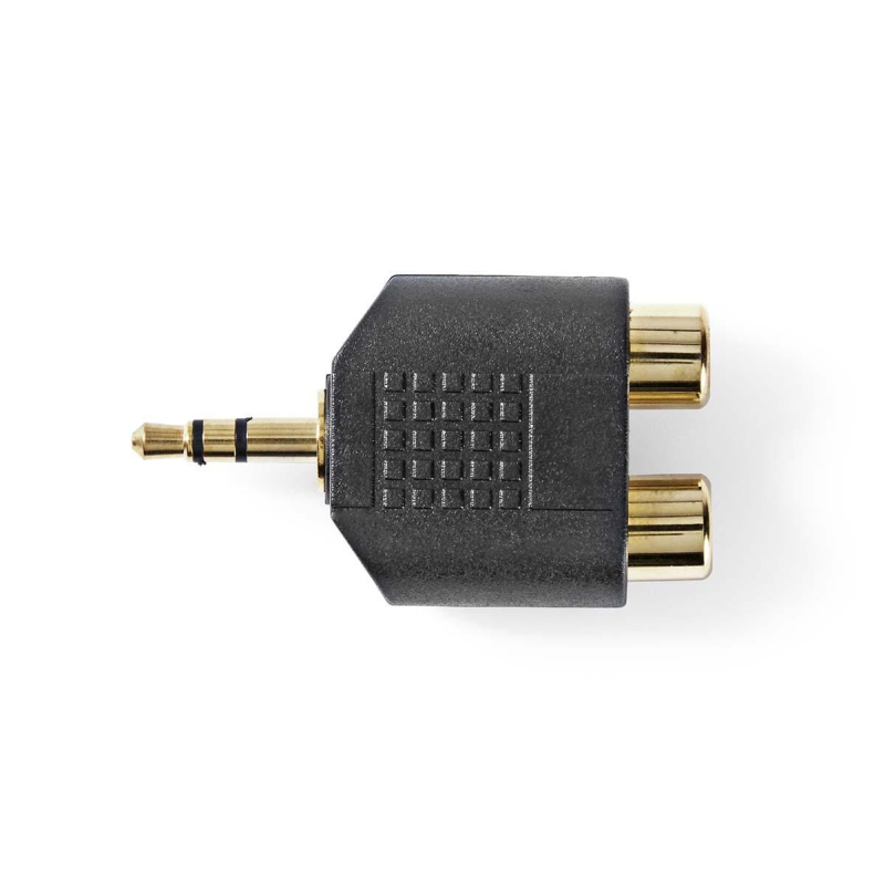 CAGP22940BKG Stereo-Audio-Adapter | 3.5 mm Stecker | 2x Cinch Bu