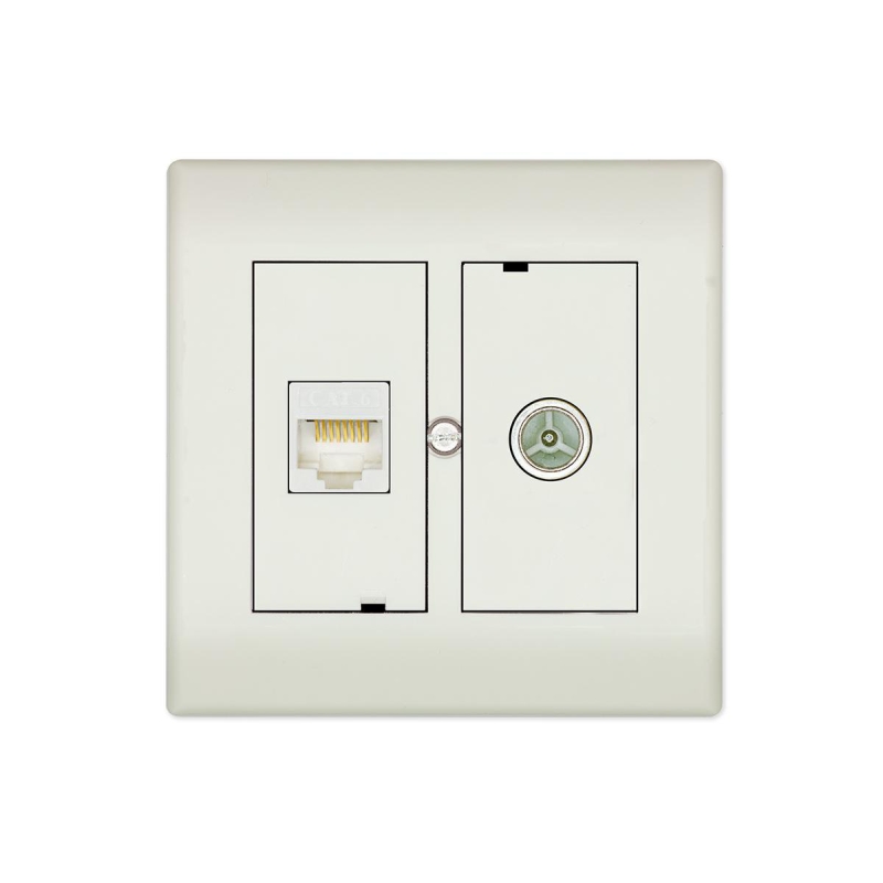TN-CL50-COMBIS Stecker RJ45 RJ45 / Koax Female Weiss