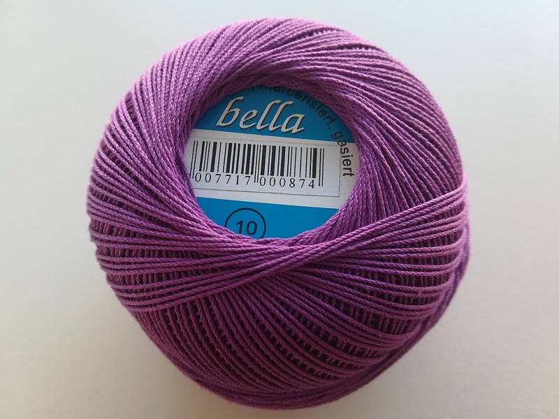 Häkelgarn BELLA 10 100%Bw. 50g Farbe 113 (violett)