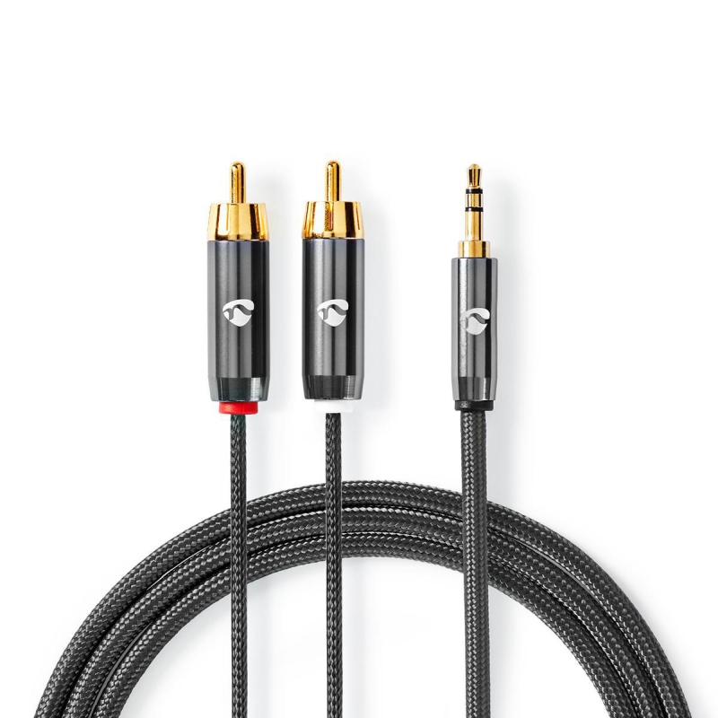 CATB22200GY50 Stereo-Audiokabel | 3.5 mm Stecker | 2x RCA Stecke