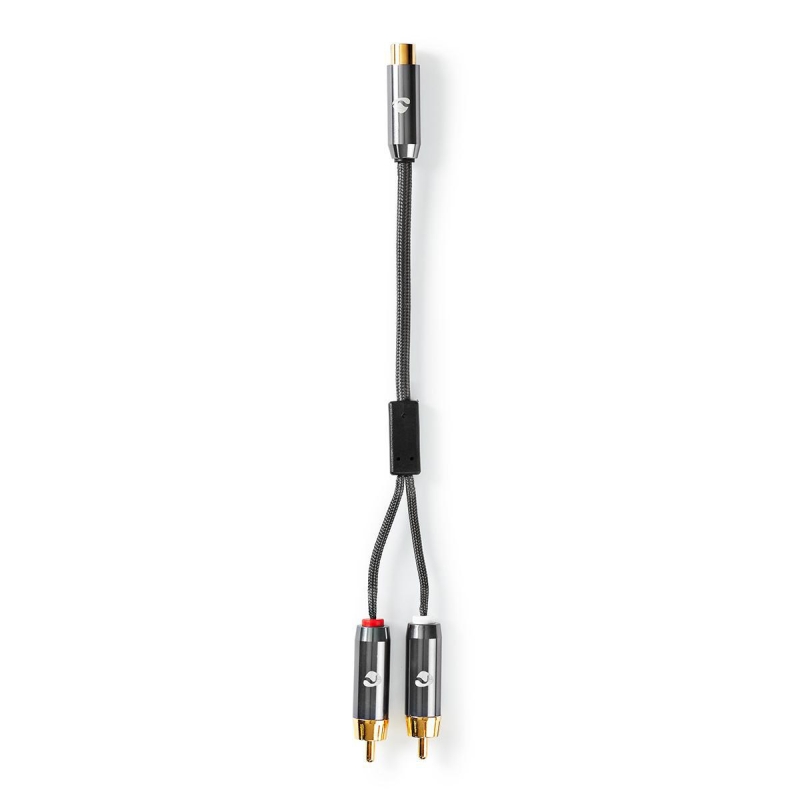 CATB24020GY02 Subwoofer Kabel | 2x RCA Stecker | Cinch Buchse |