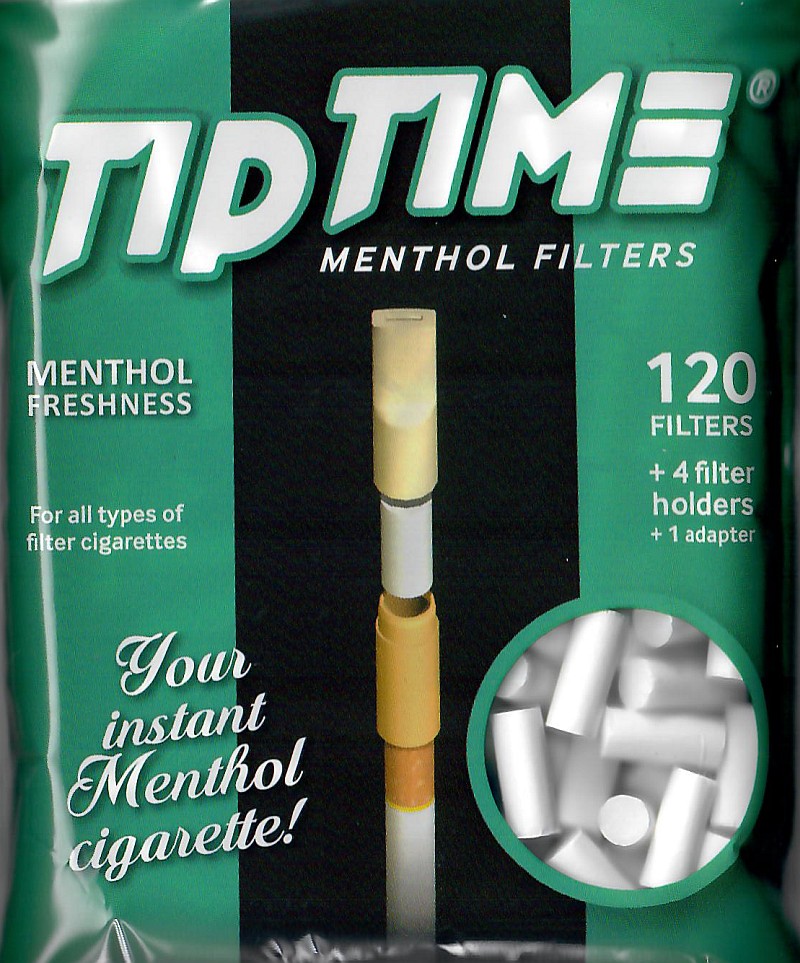 Filter Menthol Tip Time 120Stk +4 Halter +1 Adapter