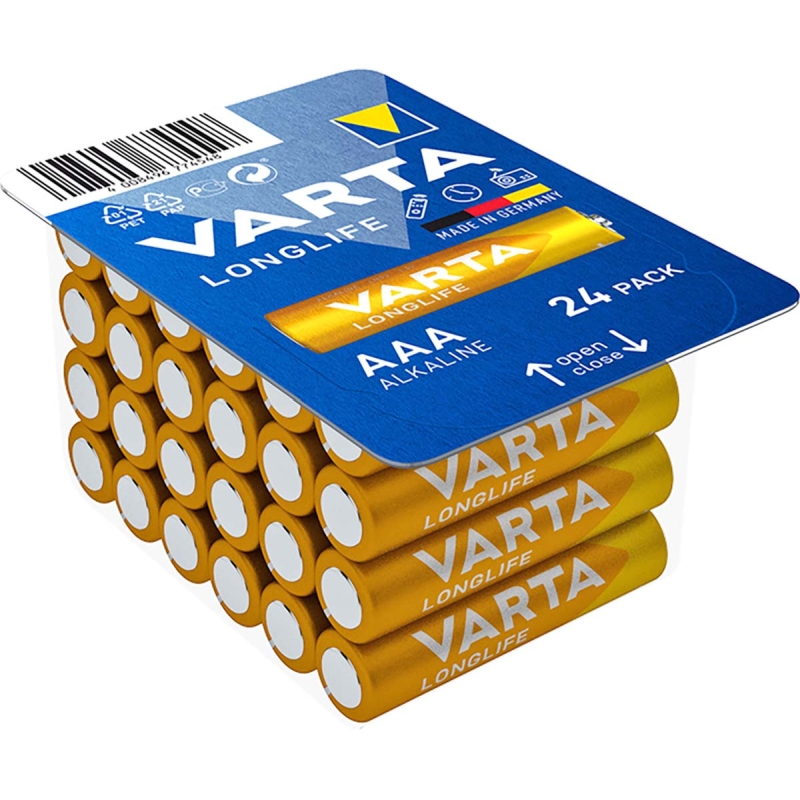 VARTA-4103 Alkaline Batterie AAA | 1.5 V DC | 24-Pack (VPE=2 Stk