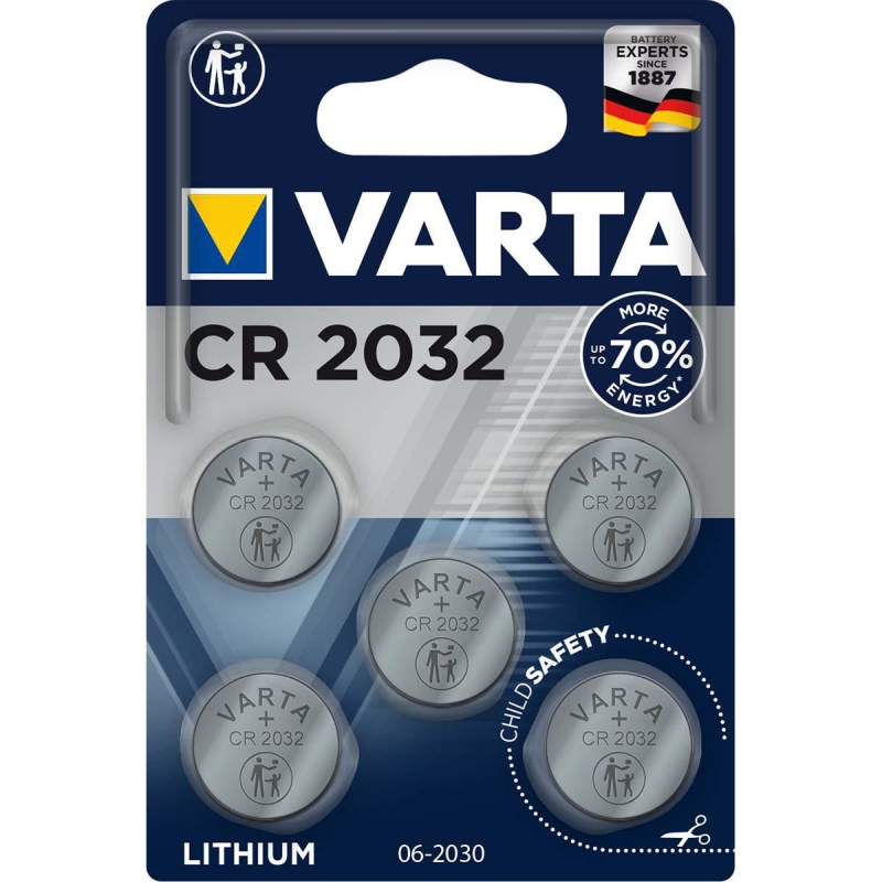 VARTA-6032 Lithium-Knopfzellenbatterie CR2032 | 3 V DC | 220 mAh