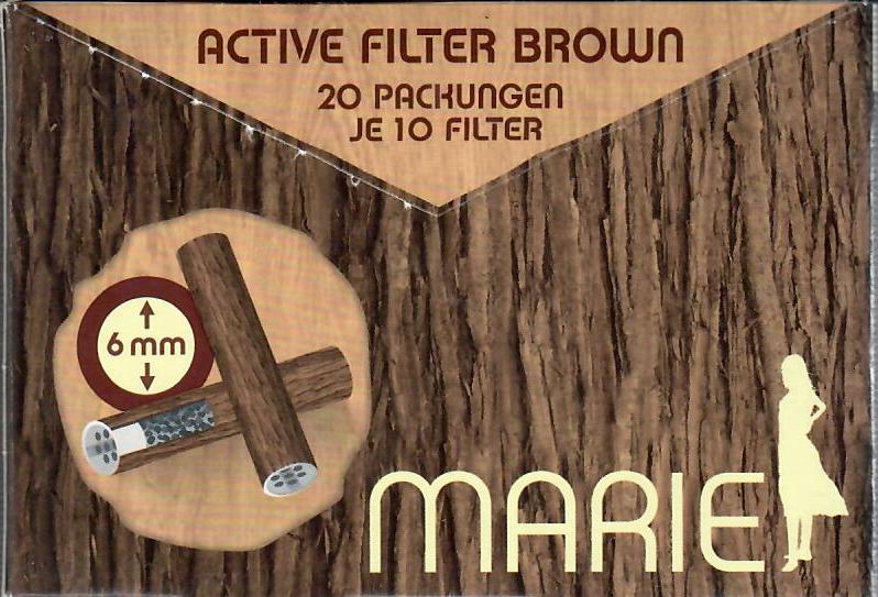 20xMarie Active Filter 6mm BROWN mit Aktivkohle