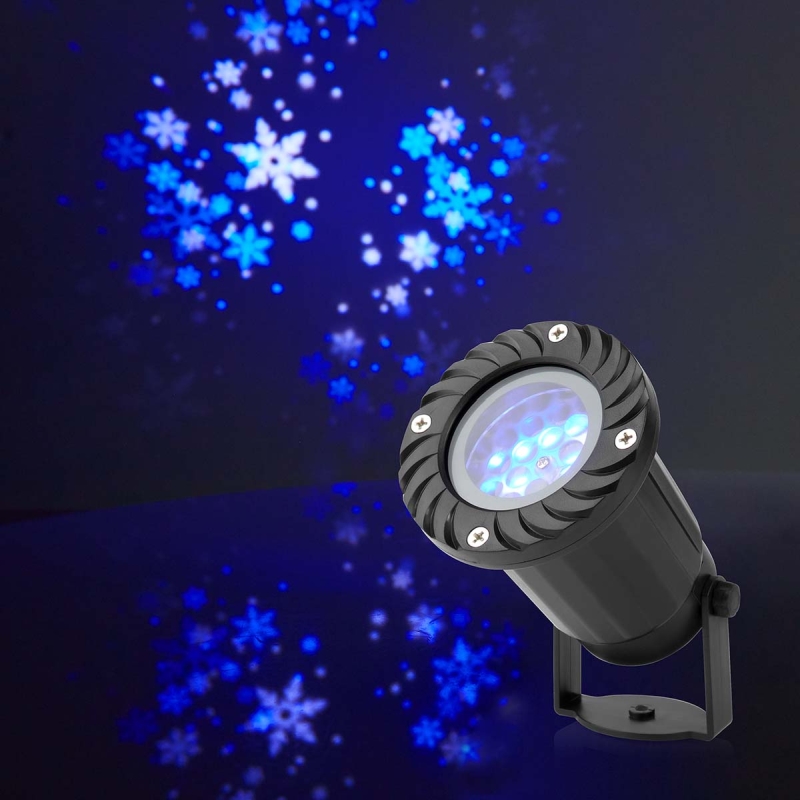 CLPR1 Dekoratives Licht | LED-Schneeflocken-Projektor | Weiße un