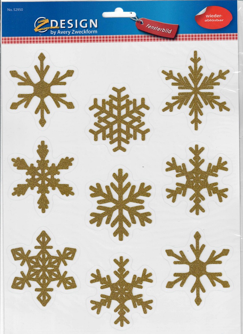 Fensterdeko weihnachtlich ablösbar (Stern)