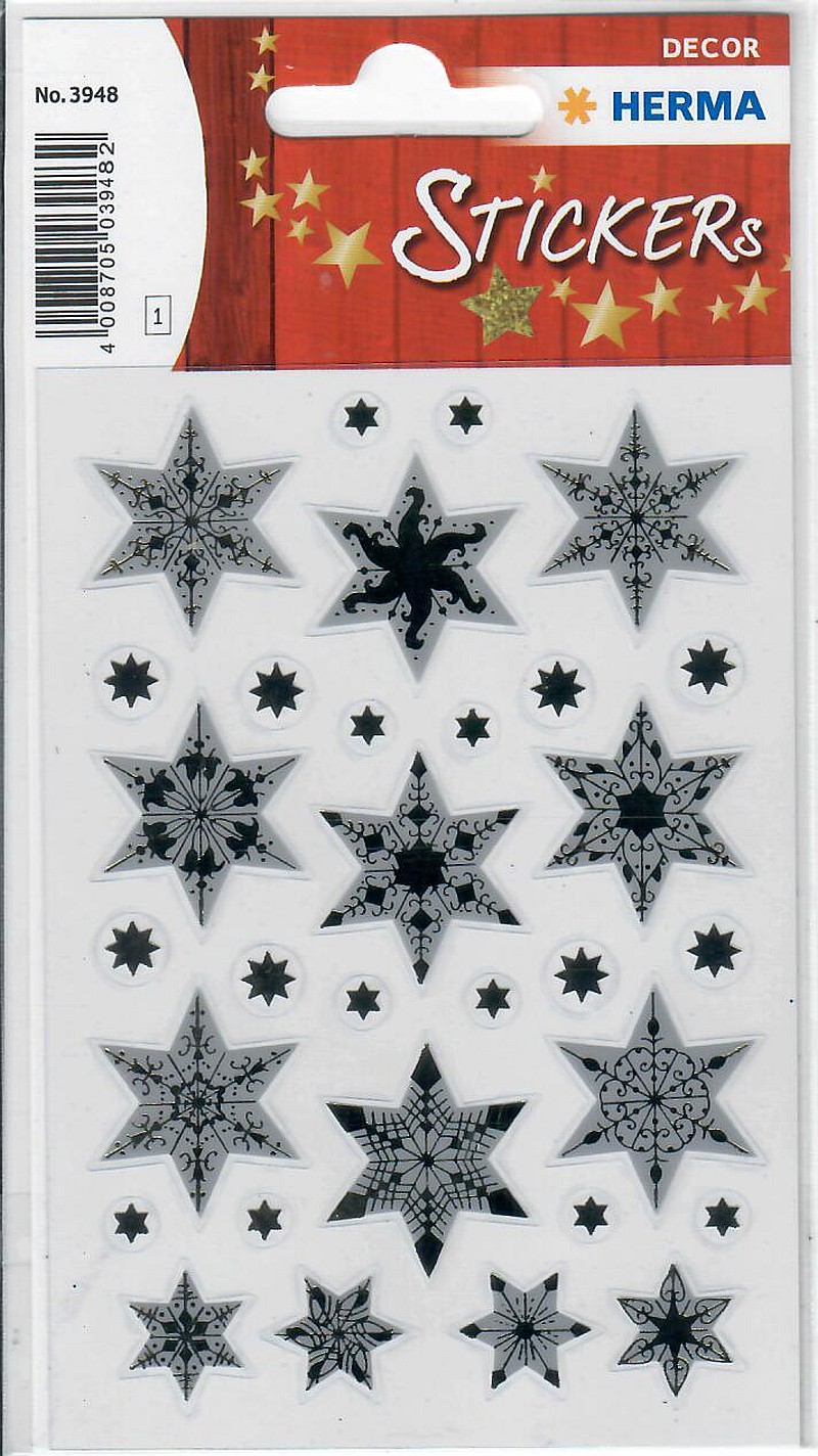 Sticker weihnachtlich (Sterne)