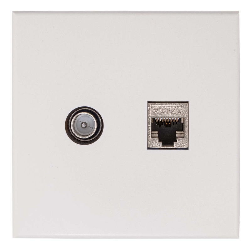 695020784 EDC2000 CD Modulaire coax and data wall box incl. whit