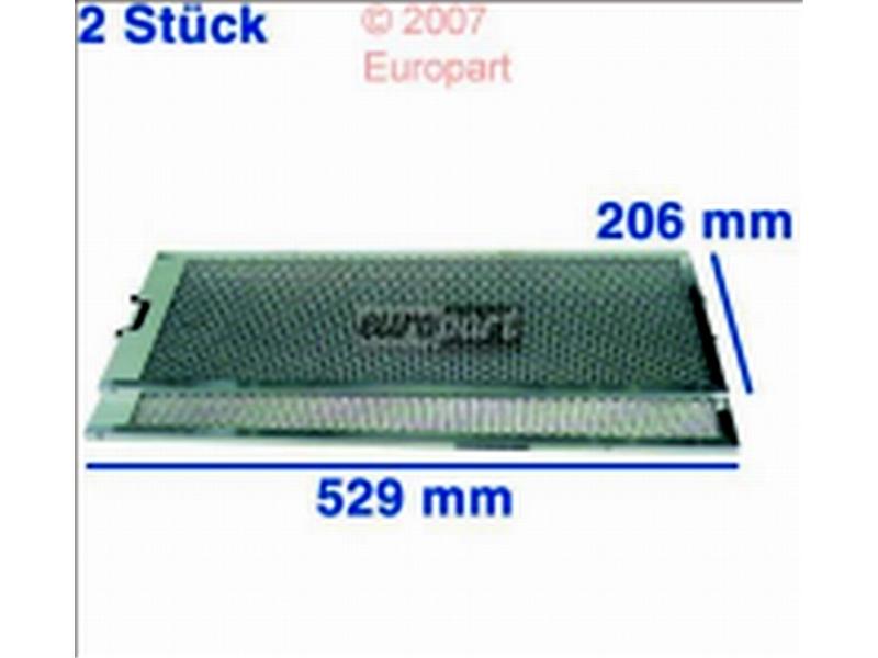 Fettfilter eckig Metall 2Stück