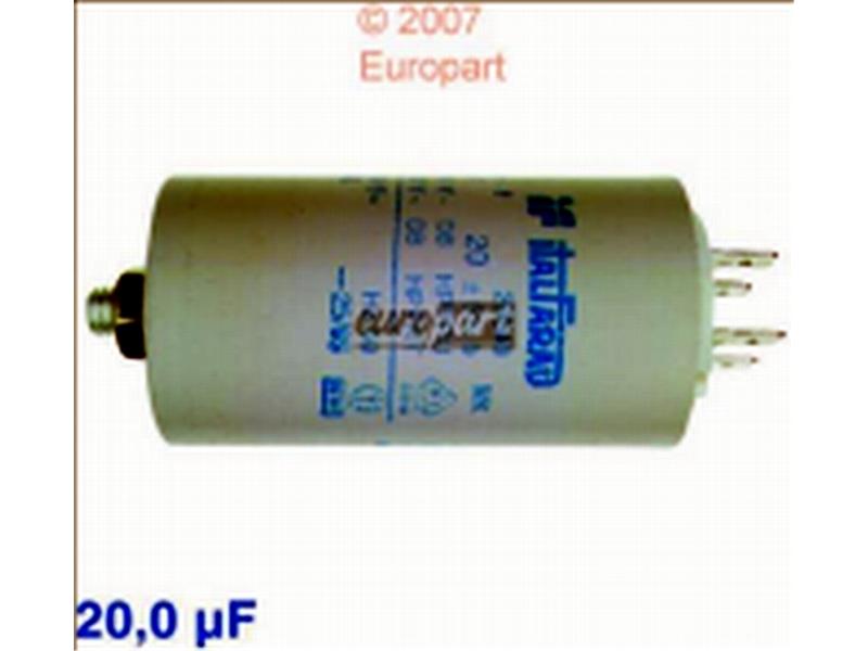 Kondensator 20,0&microF 450V Steck